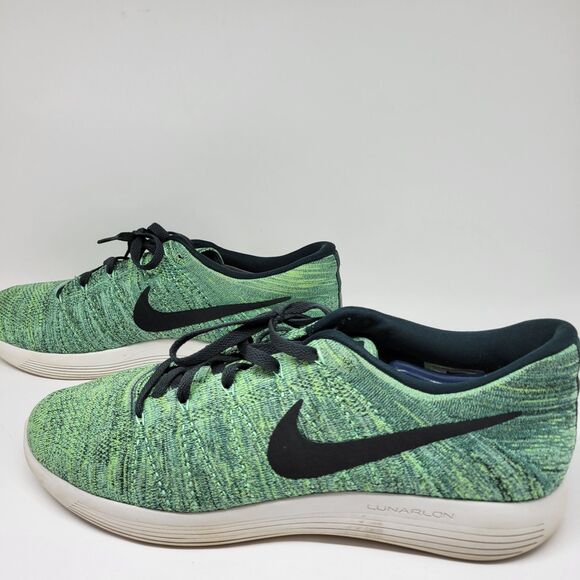 Nike 843764-300 LunarEpic Flyknit Mens Seaweed Green Running Sneakers Size US 15 - Picture 9 of 16